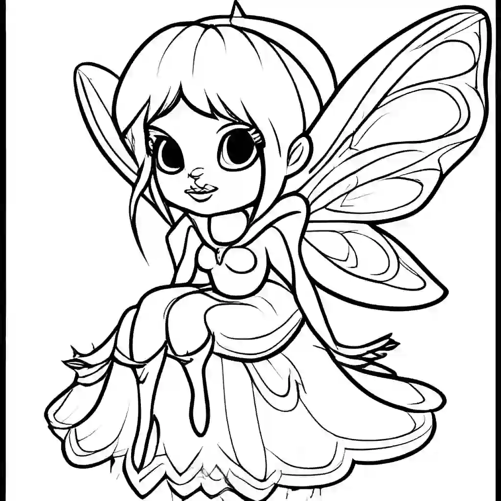 Evil Fairy coloring pages